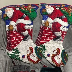 Festive Santa Christmas Stockings